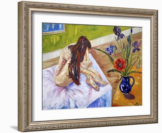 Nude with Flowers-Sir Roy Calne-Framed Giclee Print