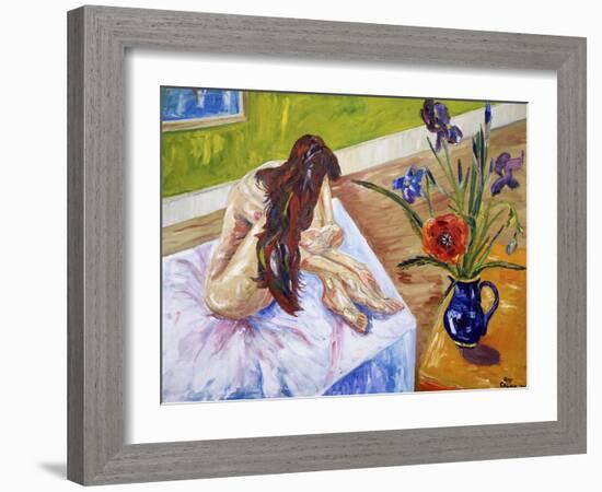 Nude with Flowers-Sir Roy Calne-Framed Giclee Print