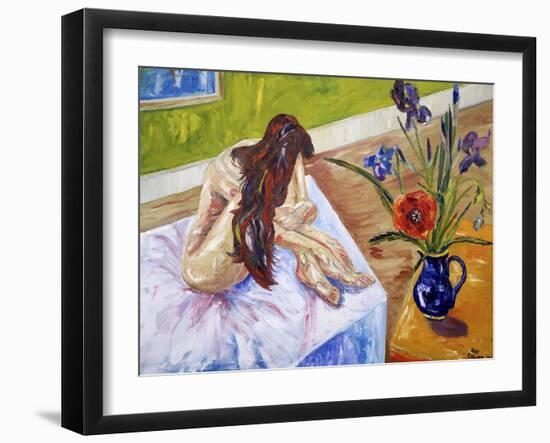 Nude with Flowers-Sir Roy Calne-Framed Giclee Print