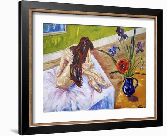 Nude with Flowers-Sir Roy Calne-Framed Giclee Print