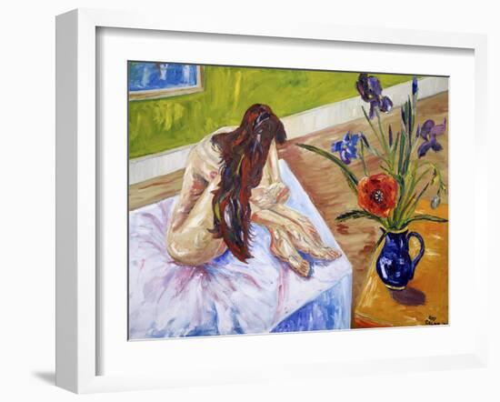 Nude with Flowers-Sir Roy Calne-Framed Giclee Print