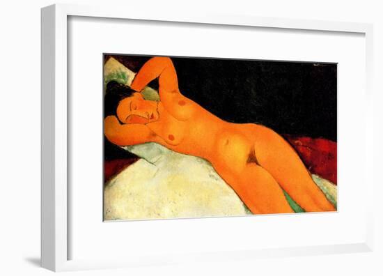 Nude with Necklace-Amedeo Modigliani-Framed Giclee Print