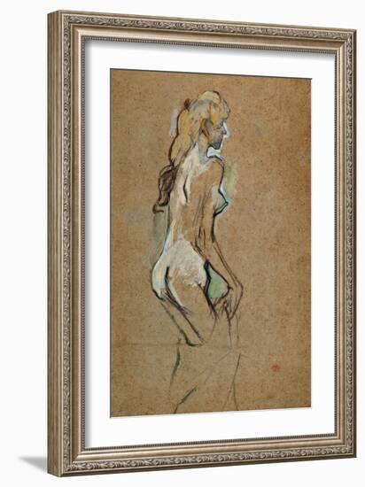 Nude Woman, 1893-Henri de Toulouse-Lautrec-Framed Giclee Print