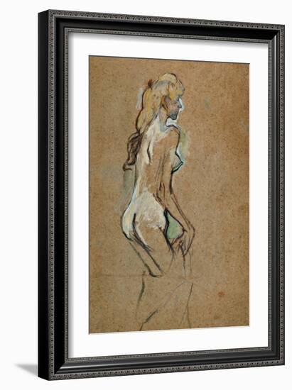 Nude Woman, 1893-Henri de Toulouse-Lautrec-Framed Giclee Print