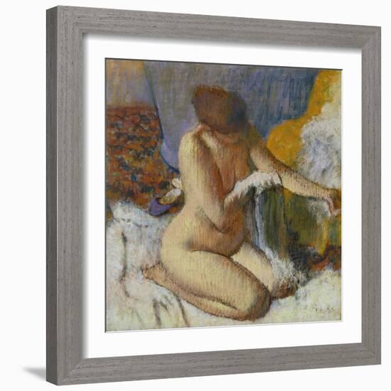 Nude Woman after the Bath-Edgar Degas-Framed Giclee Print