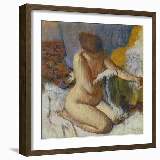 Nude Woman after the Bath-Edgar Degas-Framed Giclee Print