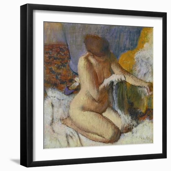 Nude Woman after the Bath-Edgar Degas-Framed Giclee Print