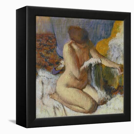 Nude Woman after the Bath-Edgar Degas-Framed Premier Image Canvas