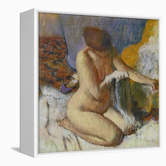 Nude Woman after the Bath-Edgar Degas-Framed Premier Image Canvas