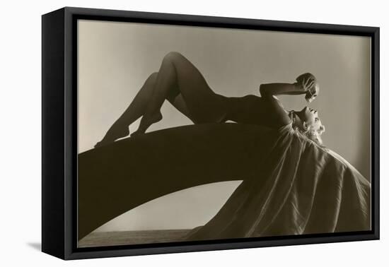 Nude Woman Communing with Skull-null-Framed Stretched Canvas