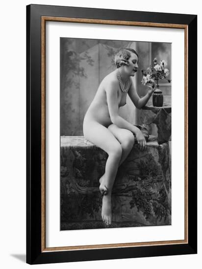 Nude Woman French Art Nouveau Photograph No.5 - France-Lantern Press-Framed Art Print