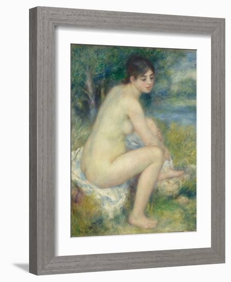 Nude Woman in a Landscape, 1883-Pierre-Auguste Renoir-Framed Giclee Print