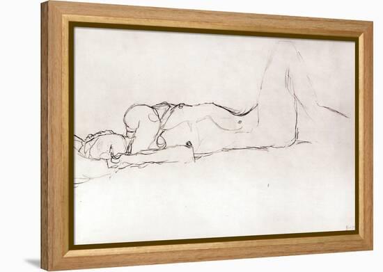 Nude Woman in Bed, c.1914-Gustav Klimt-Framed Premier Image Canvas