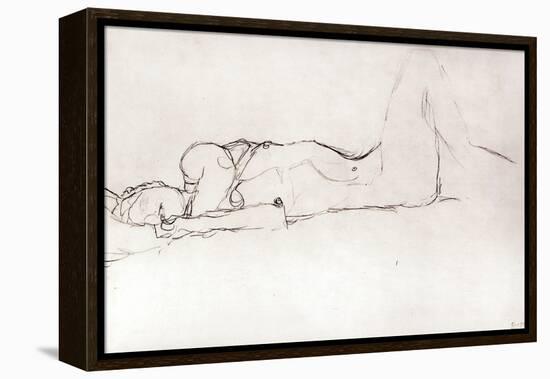 Nude Woman in Bed, c.1914-Gustav Klimt-Framed Premier Image Canvas