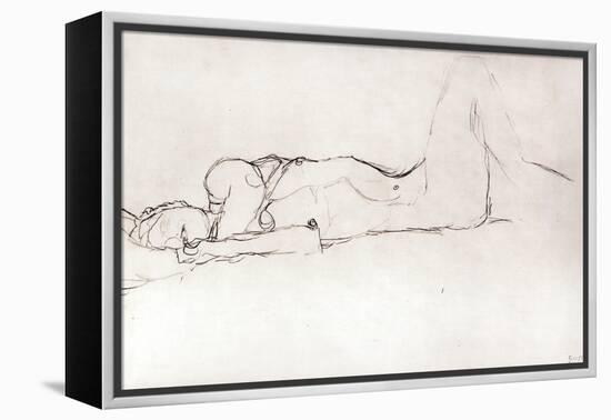 Nude Woman in Bed, c.1914-Gustav Klimt-Framed Premier Image Canvas