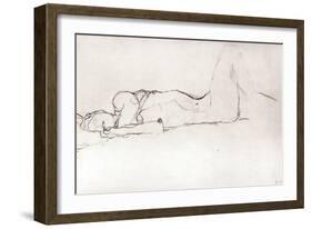 Nude Woman in Bed, c.1914-Gustav Klimt-Framed Giclee Print