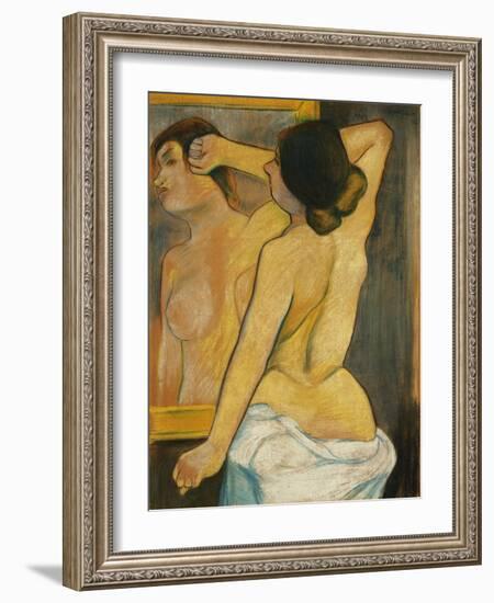 Nude Woman in Front of a Mirror; Femme Nue Devant Un Miroir, 1904-Suzanne Valadon-Framed Giclee Print