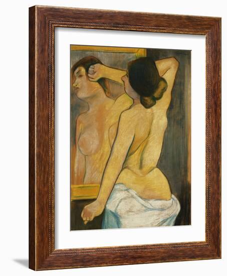 Nude Woman in Front of a Mirror; Femme Nue Devant Un Miroir, 1904-Suzanne Valadon-Framed Giclee Print