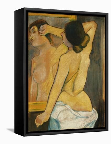 Nude Woman in Front of a Mirror; Femme Nue Devant Un Miroir, 1904-Suzanne Valadon-Framed Premier Image Canvas