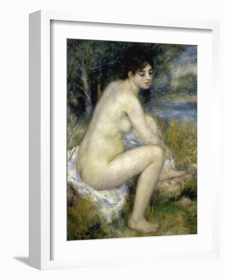 Nude Woman Seated in a Landscape-Pierre-Auguste Renoir-Framed Giclee Print