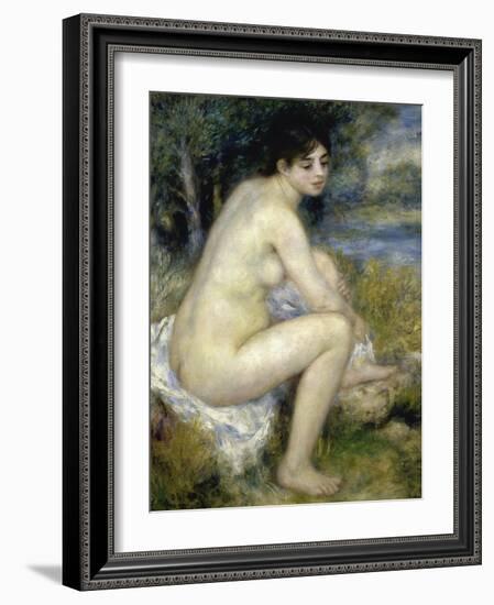 Nude Woman Seated in a Landscape-Pierre-Auguste Renoir-Framed Giclee Print