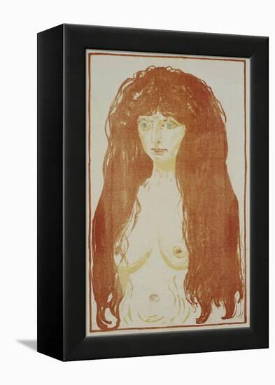 Nude Woman with Red Hair and Green Eyes, C.1901 (Print)-Edvard Munch-Framed Premier Image Canvas