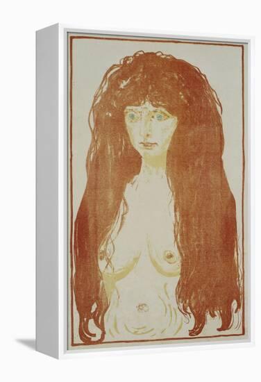 Nude Woman with Red Hair and Green Eyes, C.1901 (Print)-Edvard Munch-Framed Premier Image Canvas