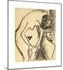 Nude-Ernst Ludwig Kirchner-Mounted Premium Giclee Print