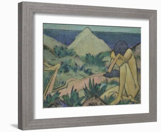 Nudes in Dunes, circa 1919-20-Otto Mueller-Framed Giclee Print