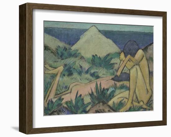 Nudes in Dunes, circa 1919-20-Otto Mueller-Framed Giclee Print