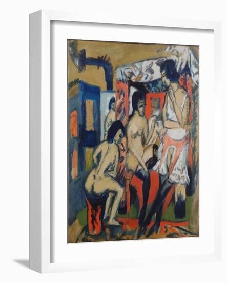 Nudes in Studio, 1912-Ernst Ludwig Kirchner-Framed Giclee Print