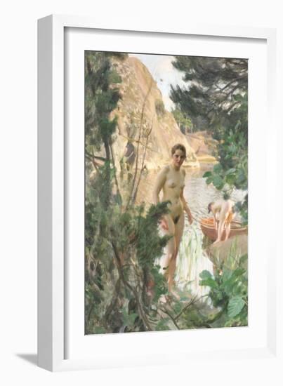 Nudes Swimming in a Lake-Anders Leonard Zorn-Framed Giclee Print