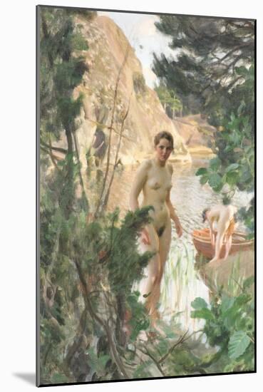 Nudes Swimming in a Lake-Anders Leonard Zorn-Mounted Giclee Print