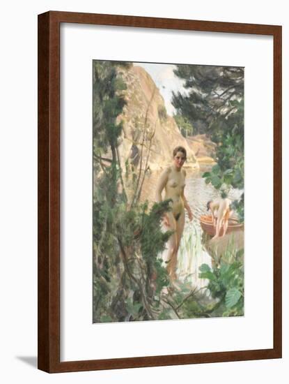 Nudes Swimming in a Lake-Anders Leonard Zorn-Framed Giclee Print