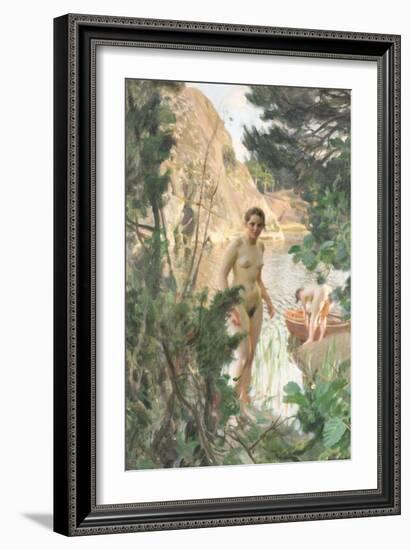 Nudes Swimming in a Lake-Anders Leonard Zorn-Framed Giclee Print