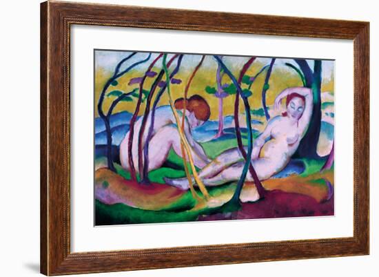 Nudes Under Trees, 1911-Franz Marc-Framed Premium Giclee Print