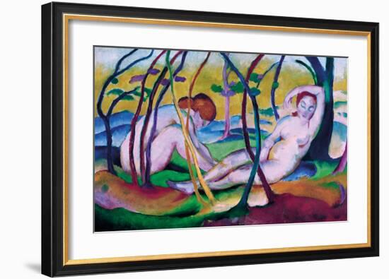 Nudes Under Trees, 1911-Franz Marc-Framed Premium Giclee Print