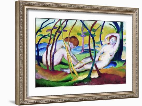 Nudes under Trees-Franz Marc-Framed Giclee Print