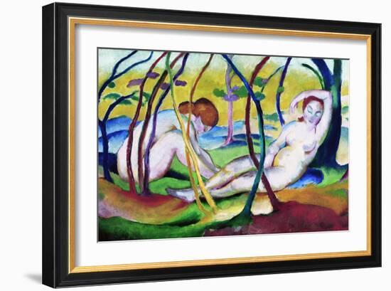 Nudes under Trees-Franz Marc-Framed Giclee Print