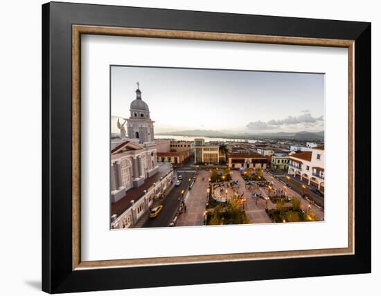 Nuestra Senora De La Asuncion Cathedral at Parque Cespedes, Santiago De Cuba, Cuba-Yadid Levy-Framed Photographic Print