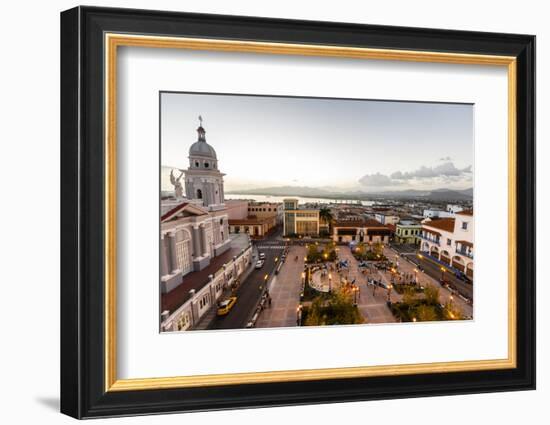 Nuestra Senora De La Asuncion Cathedral at Parque Cespedes, Santiago De Cuba, Cuba-Yadid Levy-Framed Photographic Print