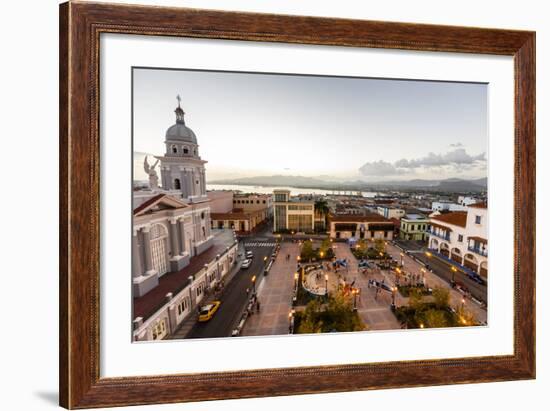 Nuestra Senora De La Asuncion Cathedral at Parque Cespedes, Santiago De Cuba, Cuba-Yadid Levy-Framed Photographic Print