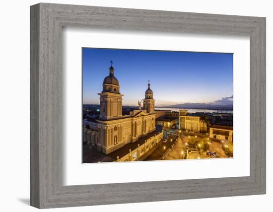 Nuestra Senora De La Asuncion Cathedral at Parque Cespedes, Santiago De Cuba, Cuba-Yadid Levy-Framed Photographic Print