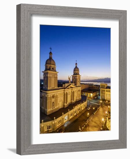 Nuestra Senora De La Asuncion Cathedral at Parque Cespedes, Santiago De Cuba, Cuba-Yadid Levy-Framed Photographic Print