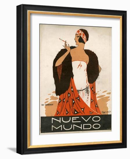 Nuevo Mundo, Magazine Cover, Spain, 1923-null-Framed Giclee Print