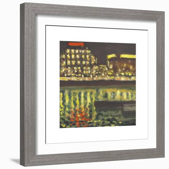 Nuit, Paris (La Samaritaine)-Albert Marquet-Framed Premium Giclee Print