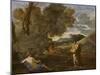 Numa Pompilius and the Nymph Egeria-Nicolas Poussin-Mounted Giclee Print