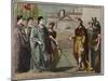 Numa Pompilius, legendary second king of Rome returns the sacred shield to the priests of Mars-French School-Mounted Giclee Print