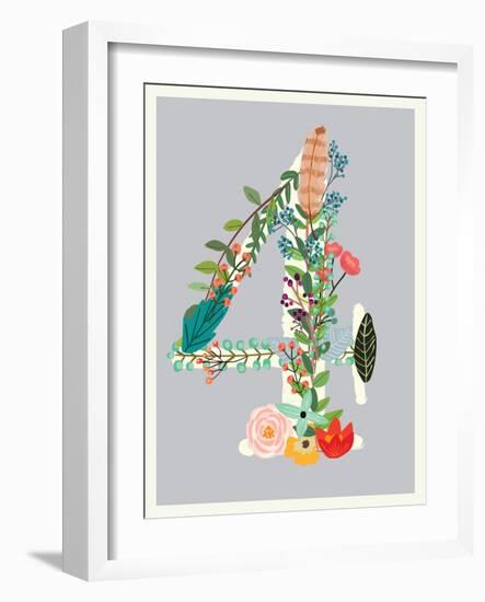 Number 4-Kindred Sol Collective-Framed Art Print