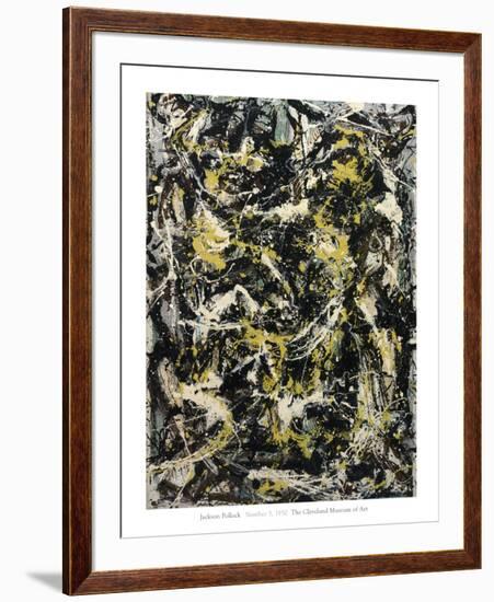 Number 5, 1950, 1950-Jackson Pollock-Framed Art Print